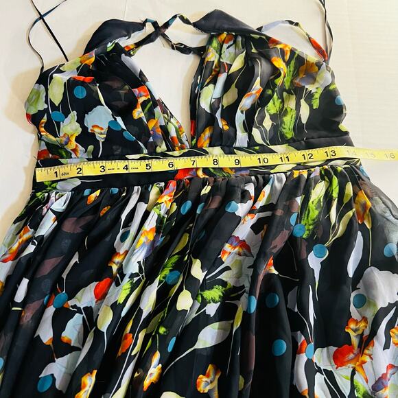 Luxxel Floral Print Spaghetti Stral Maxi Dress Size M Medium Multicolored - Picture 7 of 9